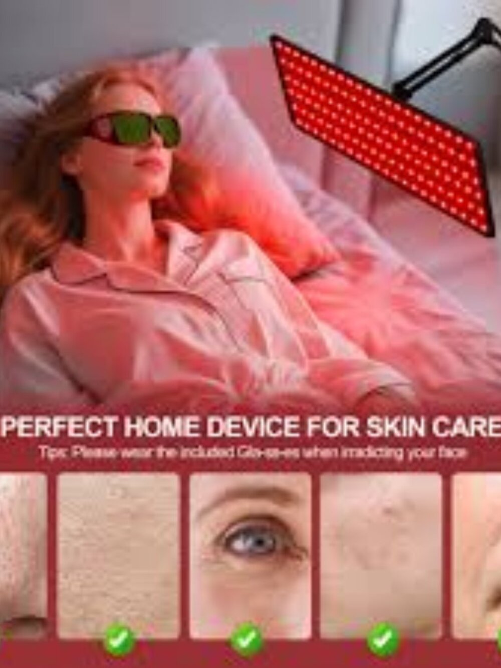 Red light Therapy Lamp with glasses